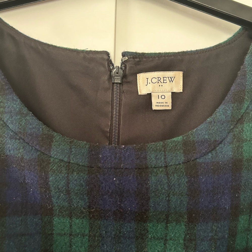 J.Crew Factory Wool Blackwatch Dress
